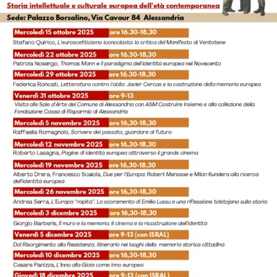 Immagine di Progetto Crei: Lezione di Andrea Serra mercoledi 26 novembre ore 16,30 presso Uniupo