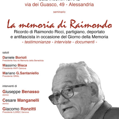 Immagine di Seminario in ricordo di Raimondo Ricci in occasione del Giorno della Memoria