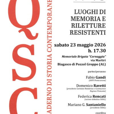 Immagine di Presentazione di QSC Quaderno di Storia Contemporanea al Memoriale Brigata "Cornaggia"