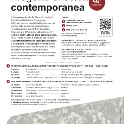 Immagine di Progetto di storia contemporanea: 46' EDIZIONE